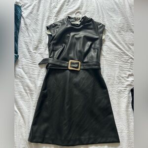 ZARA leather dress with belt - size M